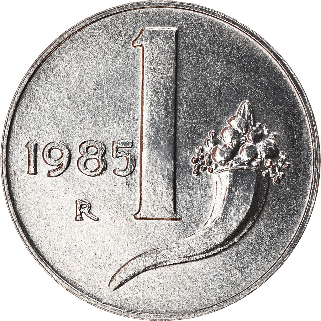 Coin, Italy, Lira, 1985, Rome, AU(55-58), Aluminum, KM:91