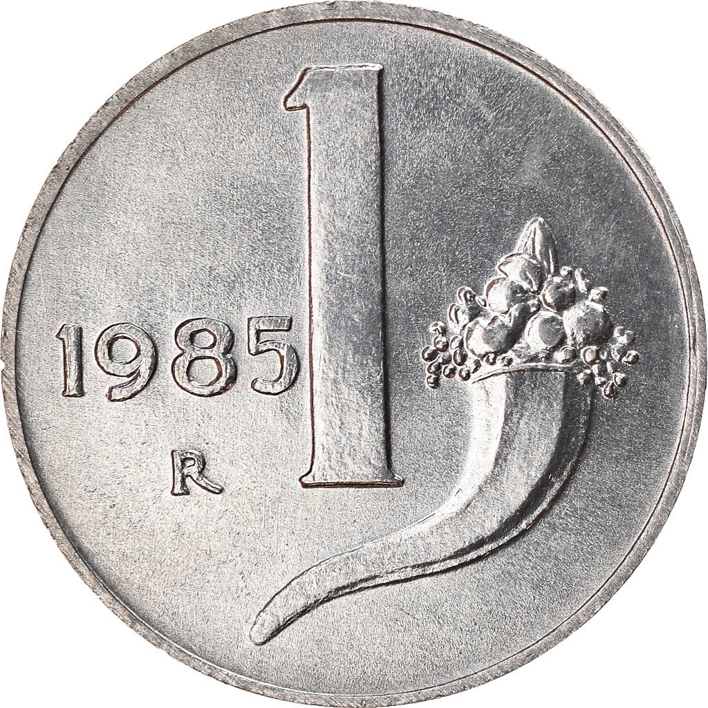 Coin, Italy, Lira, 1985, Rome, EF(40-45), Aluminum, KM:91