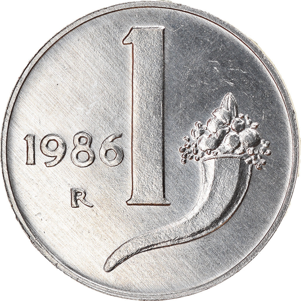 Moneda, Italia, Lira, 1986, Rome, MBC, Aluminio, KM:91