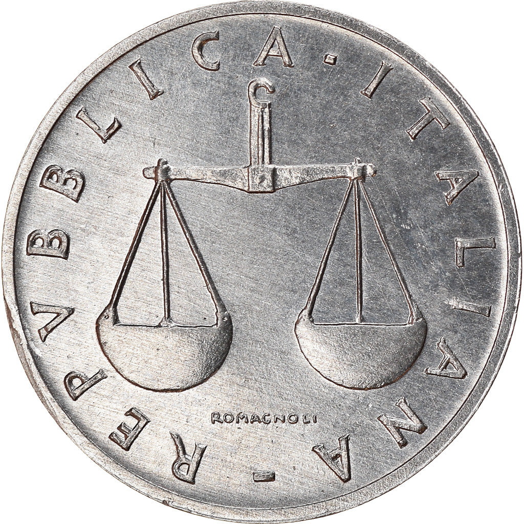 Coin, Italy, Lira, 1986, Rome, EF(40-45), Aluminum, KM:91