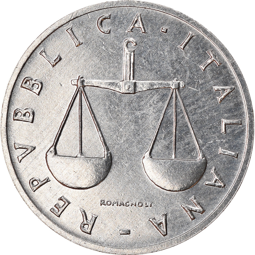 Coin, Italy, Lira, 1987, Rome, EF(40-45), Aluminum, KM:91