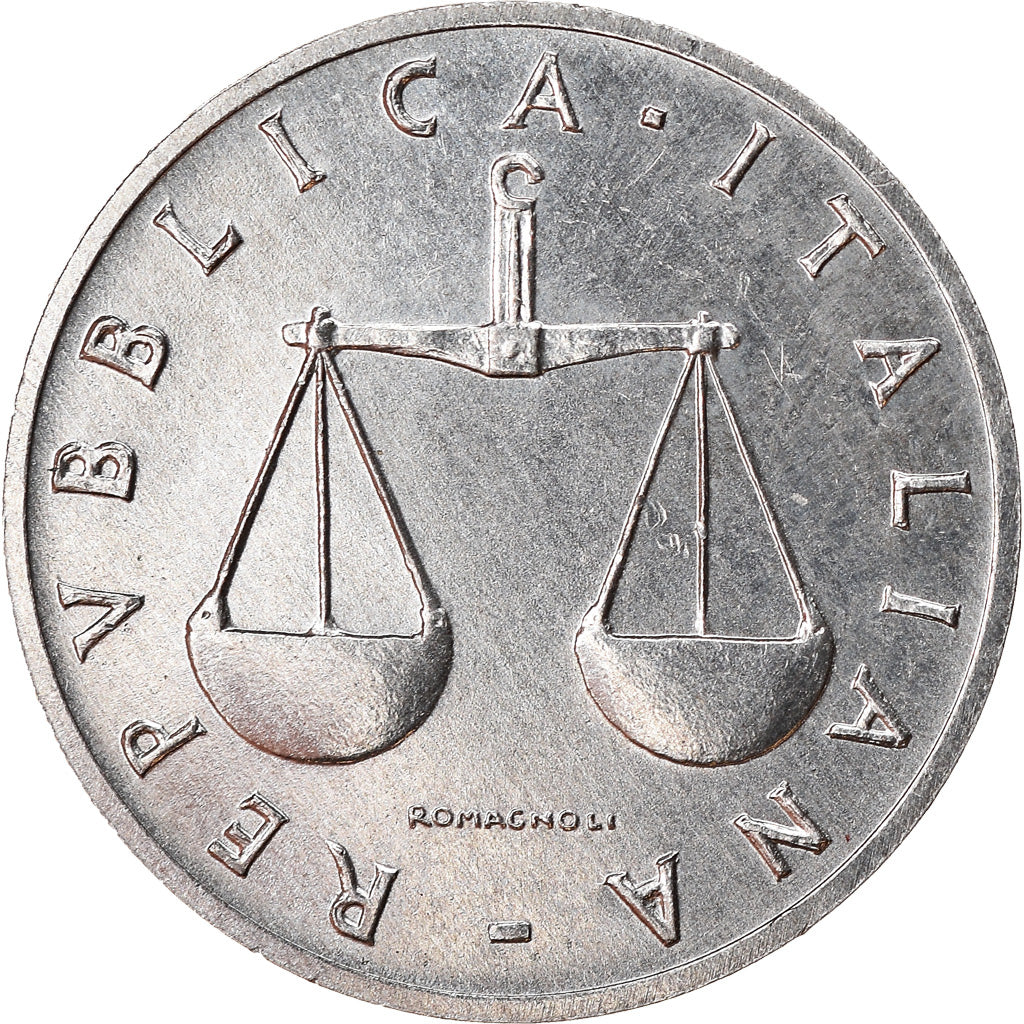Coin, Italy, Lira, 1987, Rome, VF(30-35), Aluminum, KM:91