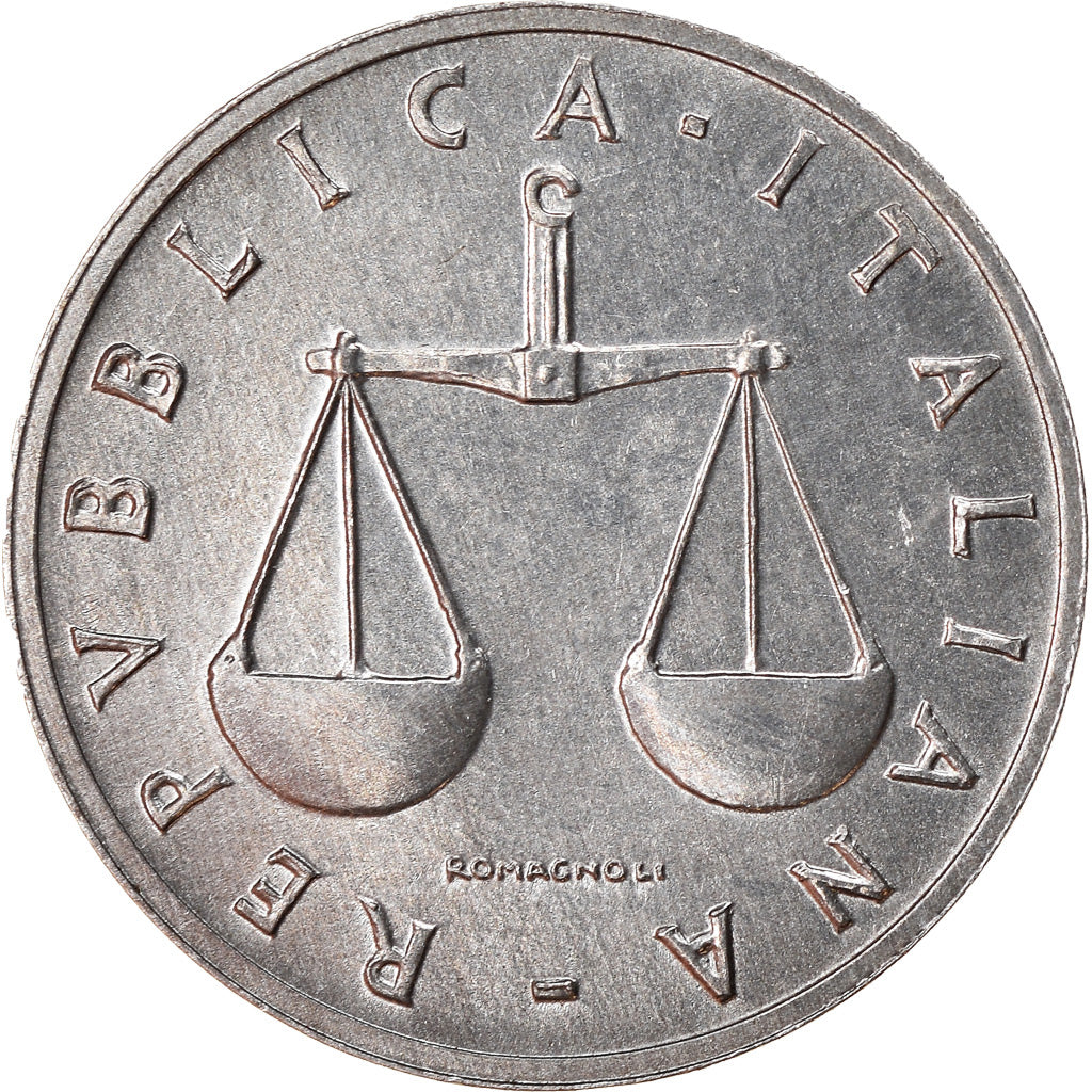 Coin, Italy, Lira, 1989, Rome, EF(40-45), Aluminum, KM:91