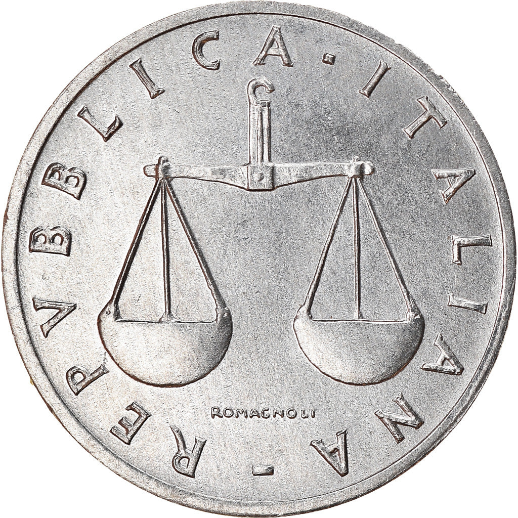 Coin, Italy, Lira, 1991, Rome, AU(50-53), Aluminum, KM:91