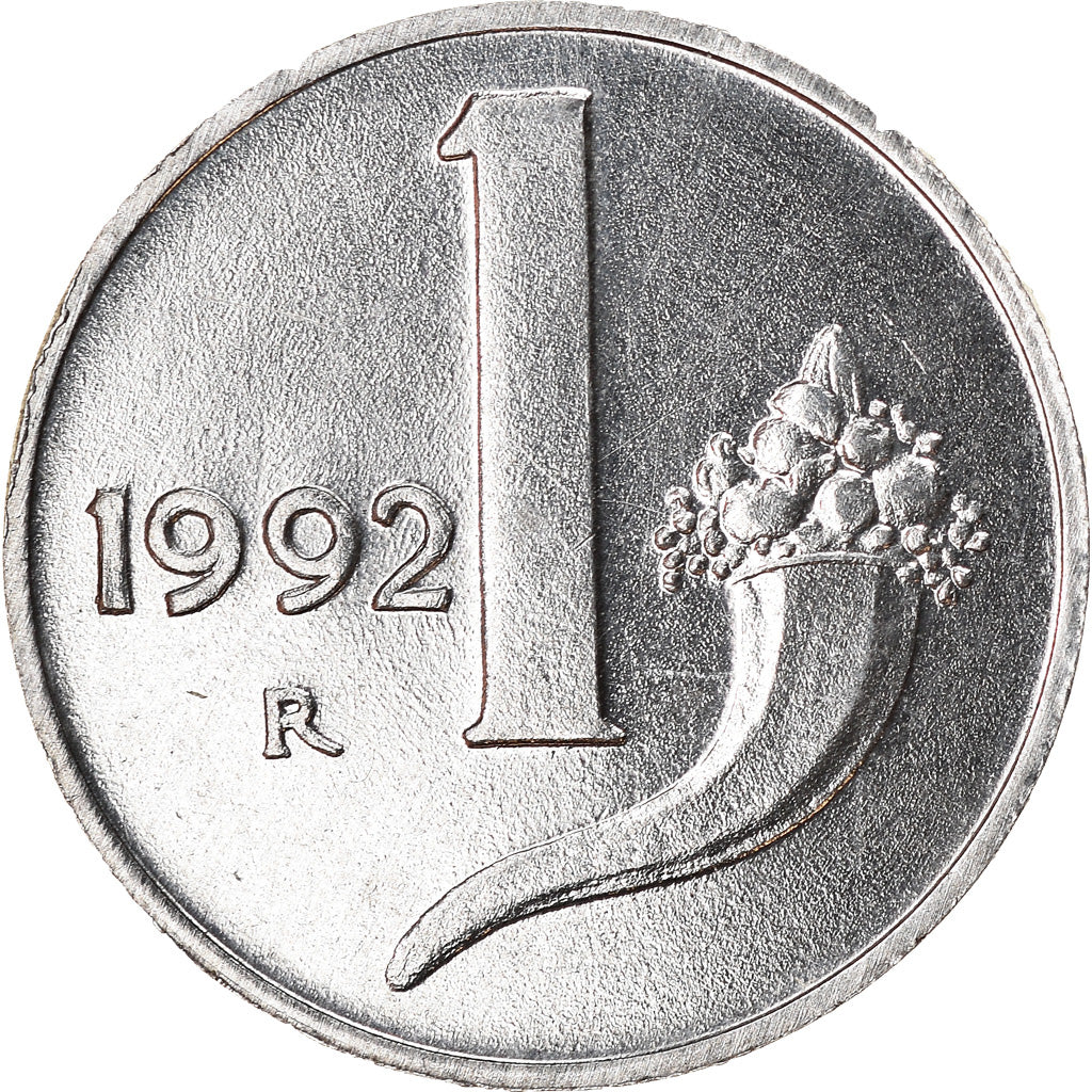 Moeda, Itália, Lira, 1992, Rome, AU(50-53), Alumínio, KM:91