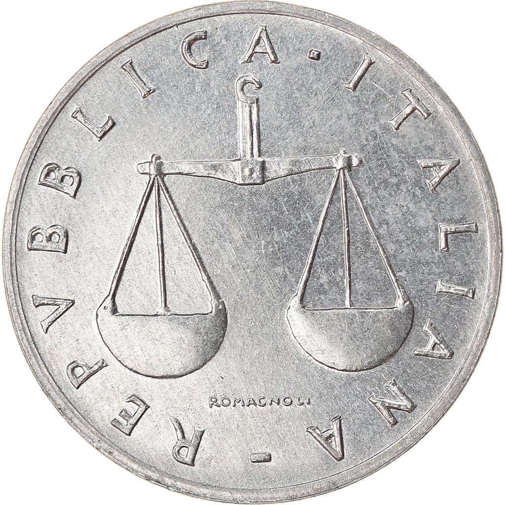Coin, Italy, Lira, 1997, Rome, EF(40-45), Aluminum, KM:91