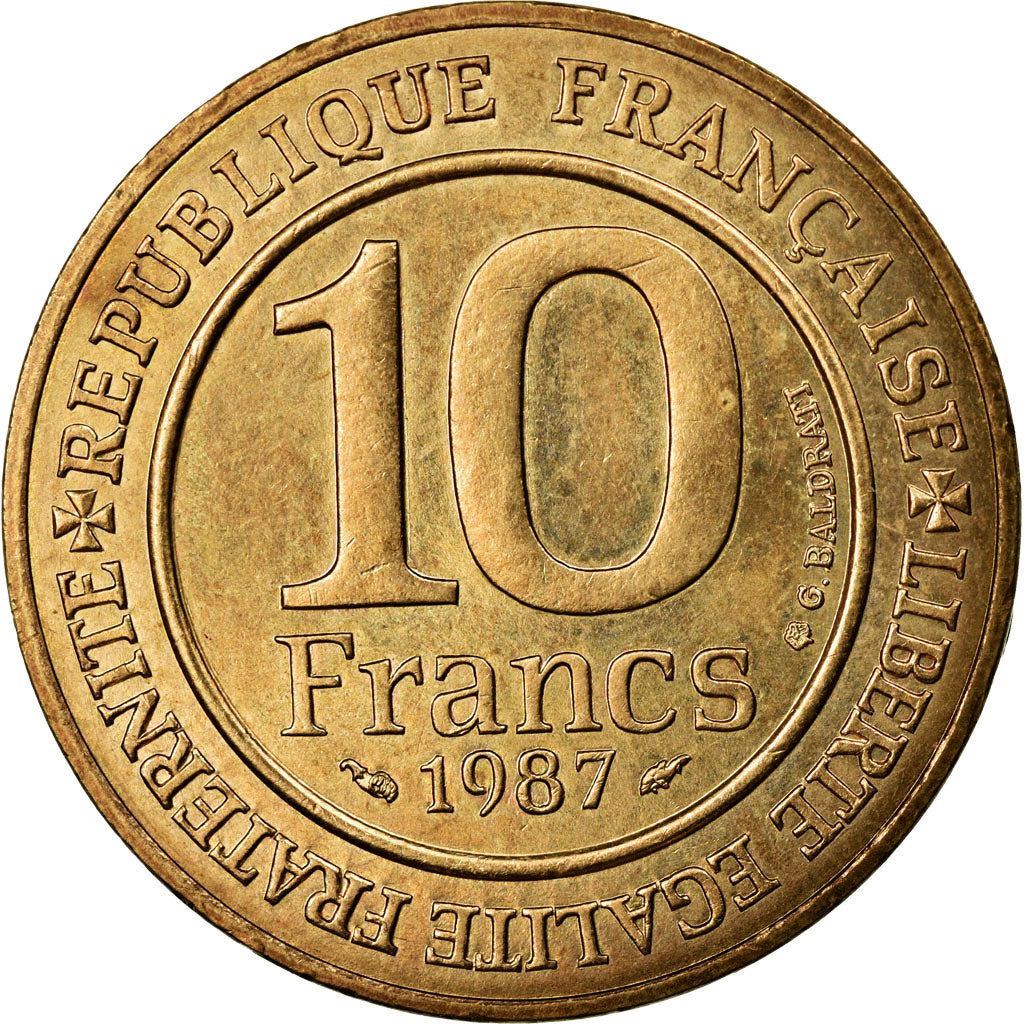 Moneda, Francia, 10 Francs, 1987, EBC+, Níquel - bronce, KM:961d, Gadoury:820
