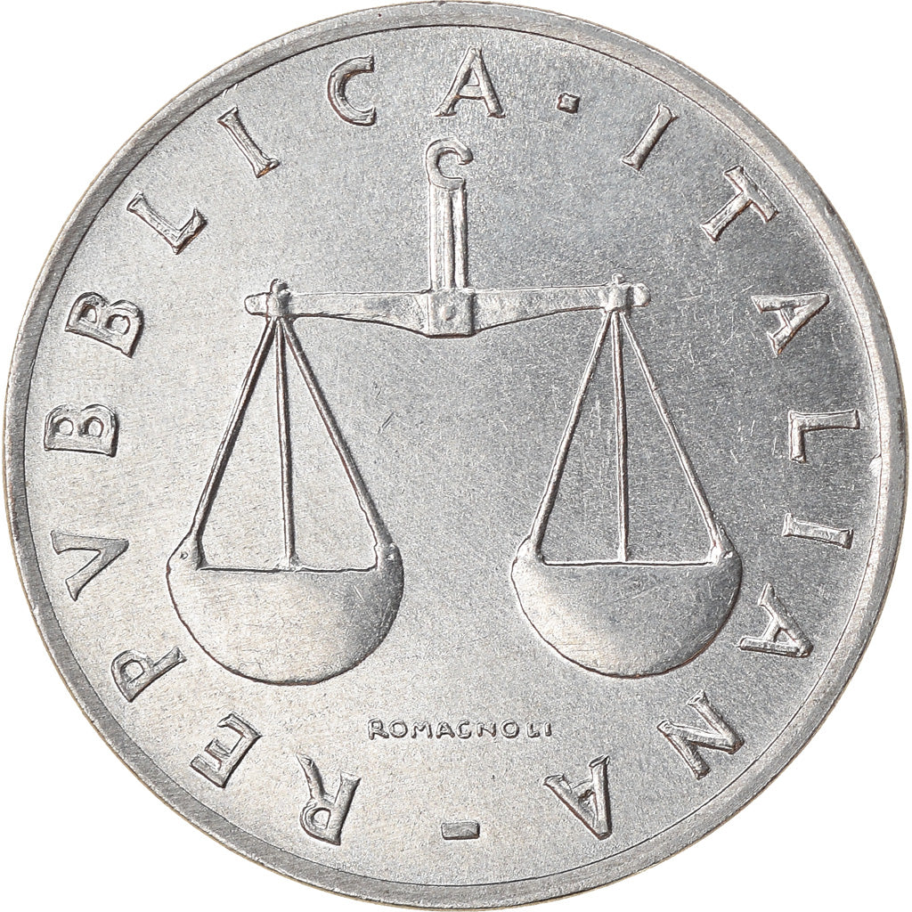 Coin, Italy, Lira, 2001, Rome, AU(50-53), Aluminum, KM:91