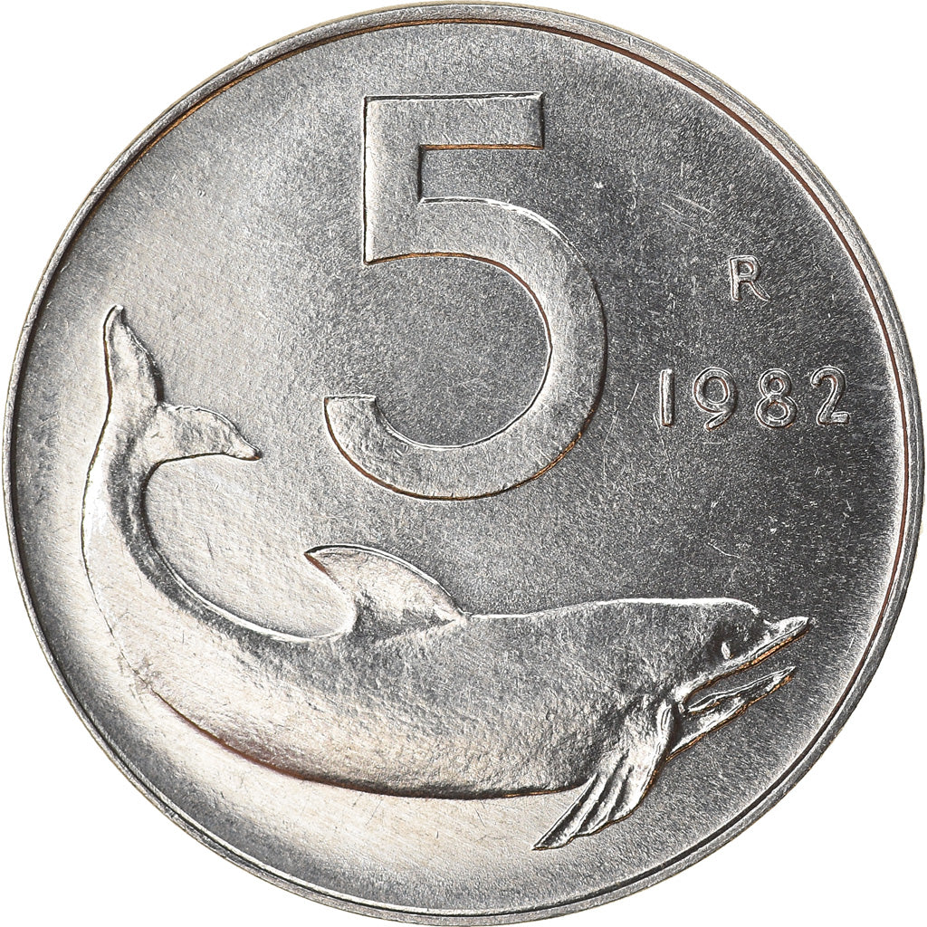 Monnaie, Italie, 5 Lire, 1982, Rome, SUP, Aluminium, KM:92