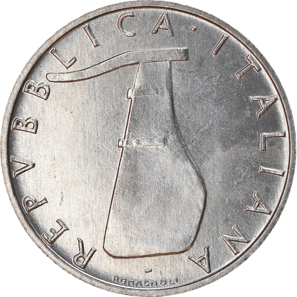 Munten, Italië, 5 Lire, 1990, Rome, ZF+, Aluminium, KM:92