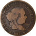 Coin, Spain, Isabel II, 5 Centimos, 1867, F(12-15), Copper, KM:635.1
