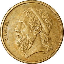 Coin, Greece, 50 Drachmes, 1988, EF(40-45), Aluminum-Bronze, KM:147