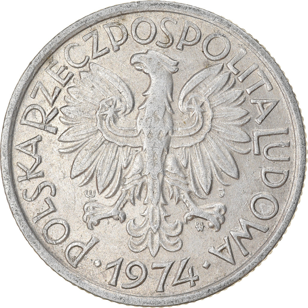 Münze, Polen, 2 Zlote, 1974, Warsaw, SS, Aluminium, KM:46