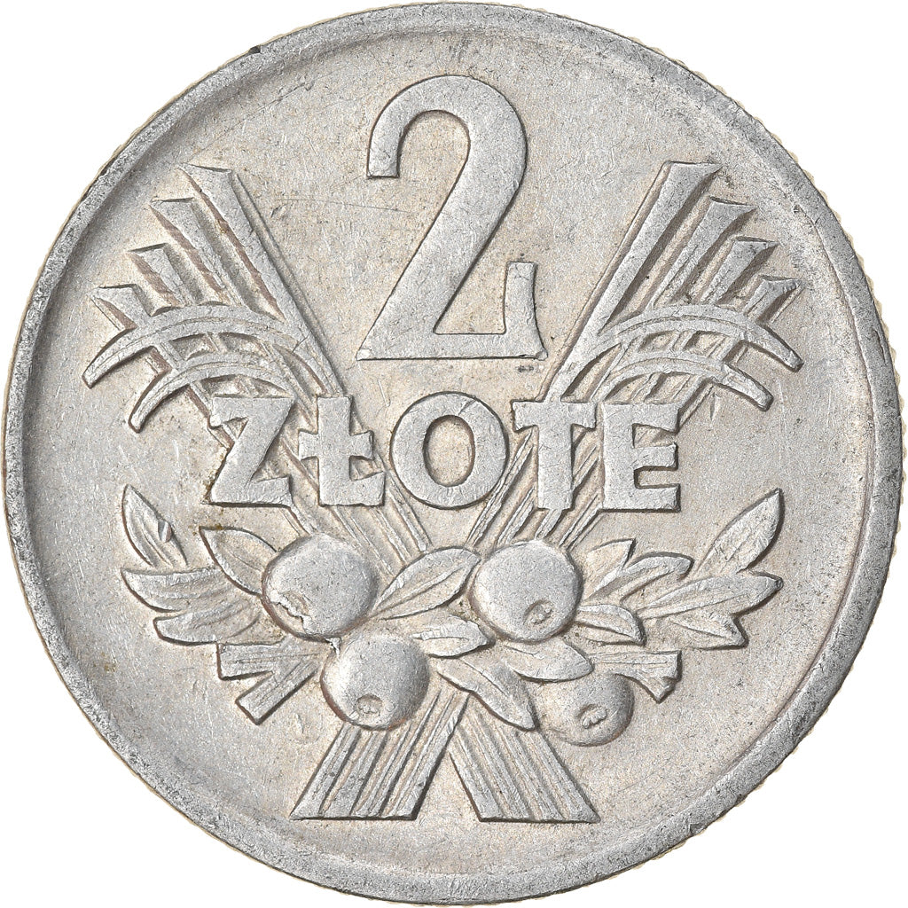 Münze, Polen, 2 Zlote, 1974, Warsaw, SS, Aluminium, KM:46