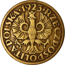 Coin, Poland, 5 Groszy, 1923, Warsaw, EF(40-45), Brass, KM:10