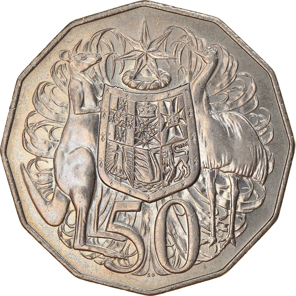 Coin, Australia, Elizabeth II, 50 Cents, 1983, AU(50-53), Copper-nickel, KM:68