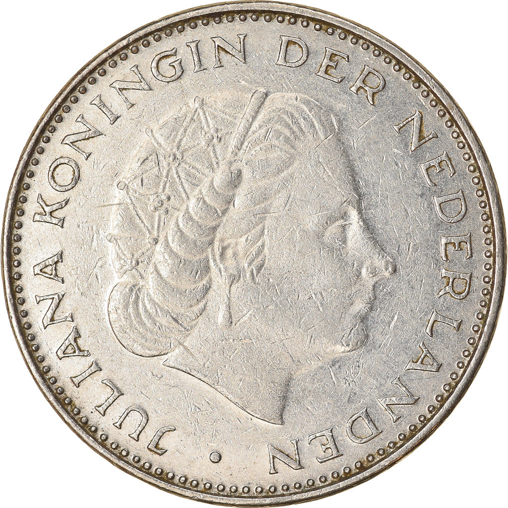 Moneda, Países Bajos, Juliana, 2-1/2 Gulden, 1972, British Royal Mint, MBC