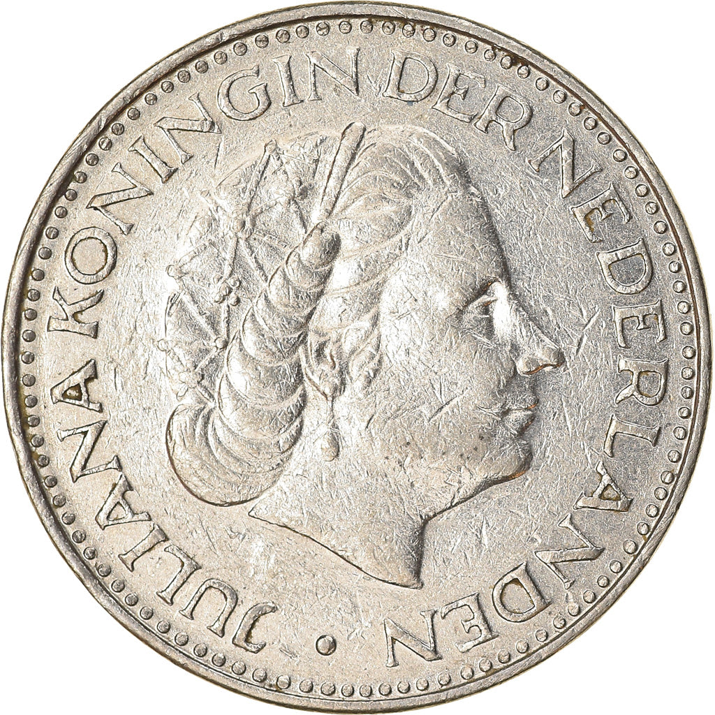 Munten, Nederland, Juliana, Gulden, 1968, FR+, Nickel, KM:184a