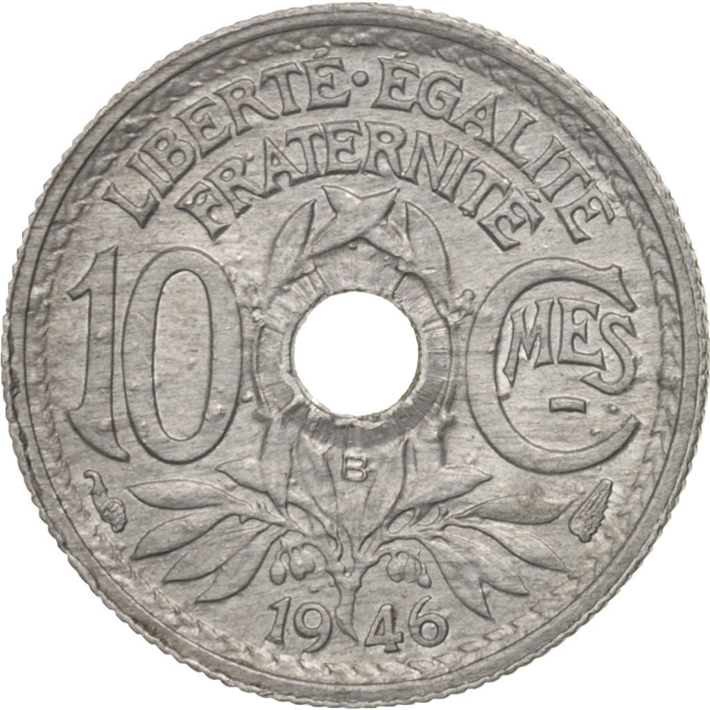 Francia, Lindauer, 10 Centimes, 1946, Beaumont le Roger, SPL-, Zinco, KM:906....