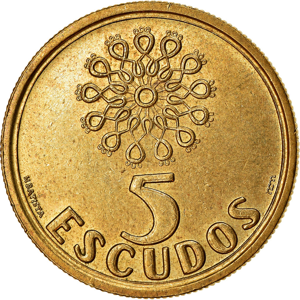 Coin, Portugal, 5 Escudos, 1994, EF(40-45), Nickel-brass, KM:632