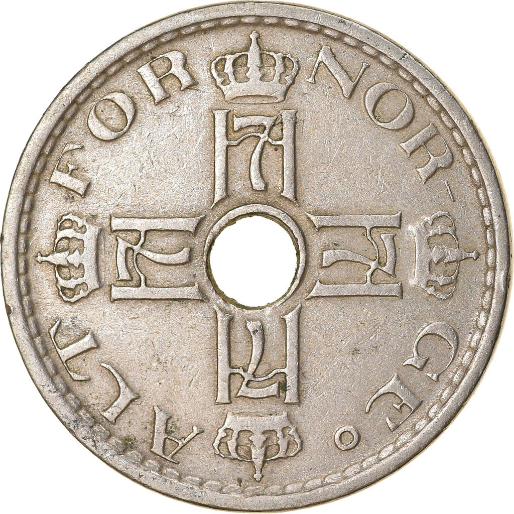 Coin, Norway, Haakon VII, 50 Öre, 1927, EF(40-45), Copper-nickel, KM:386