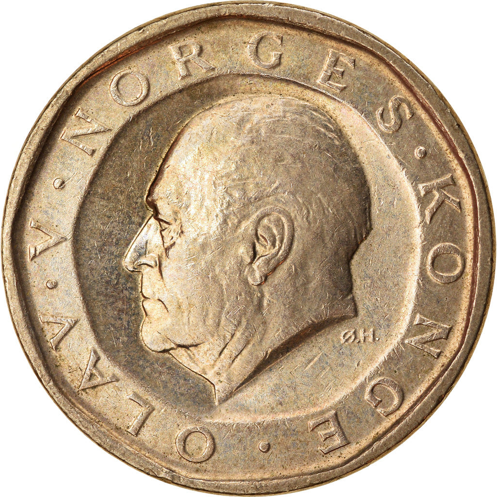 Monnaie, Norvège, Olav V, 10 Kroner, 1988, SUP, Nickel-brass, KM:427