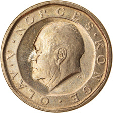 Monnaie, Norvège, Olav V, 10 Kroner, 1988, SUP, Nickel-brass, KM:427