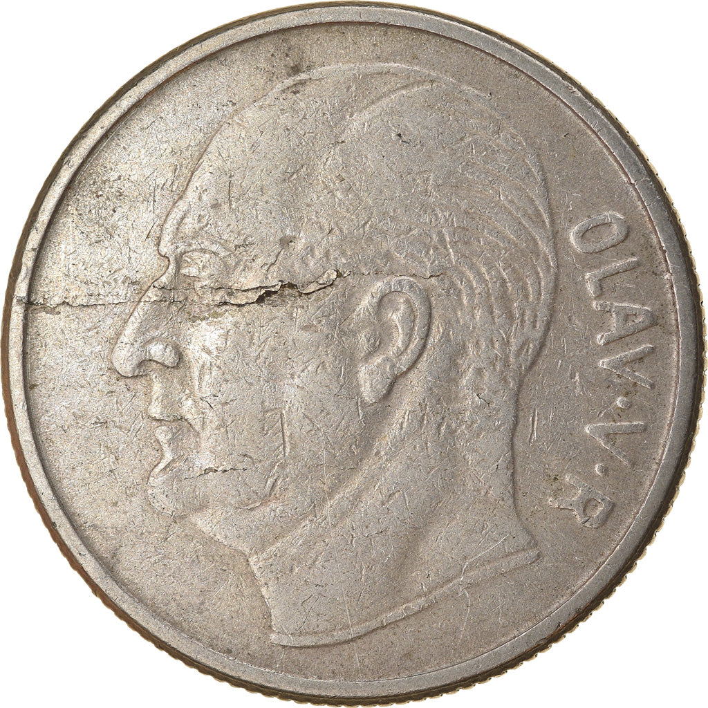 Munten, Noorwegen, Olav V, Krone, 1965, FR, Copper-nickel, KM:409