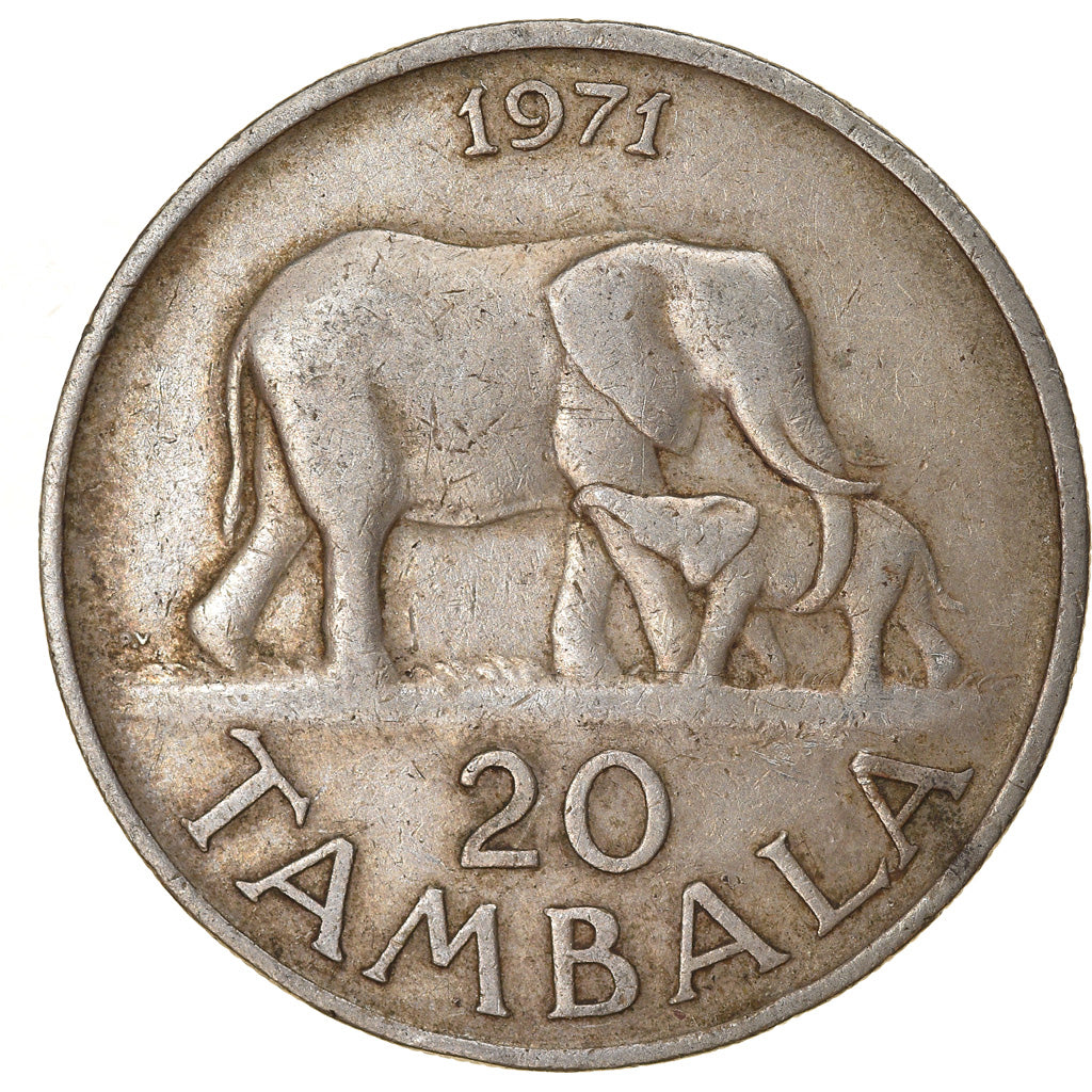 Coin, Malawi, 20 Tambala, 1971, EF(40-45), Copper-nickel, KM:11.1