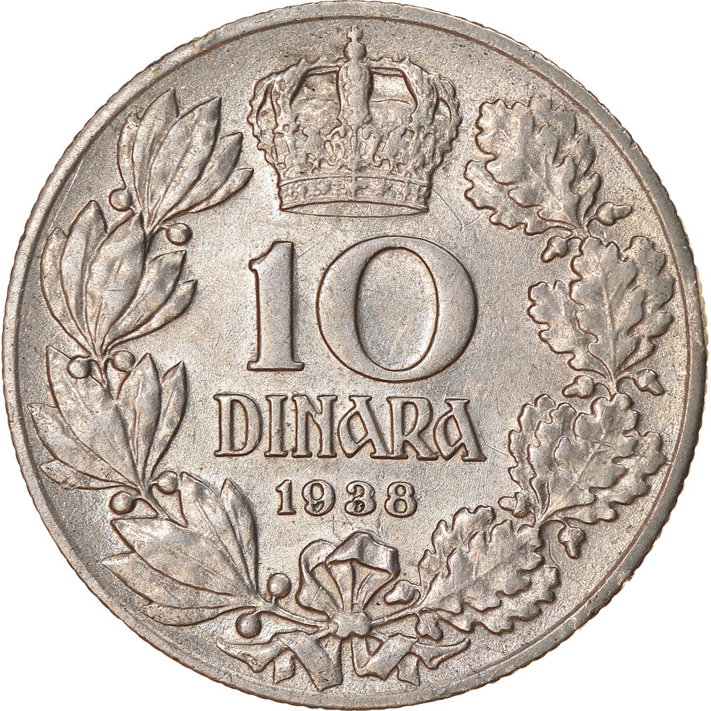 Monnaie, Yougoslavie, Petar II, 10 Dinara, 1938, TTB, Nickel, KM:22