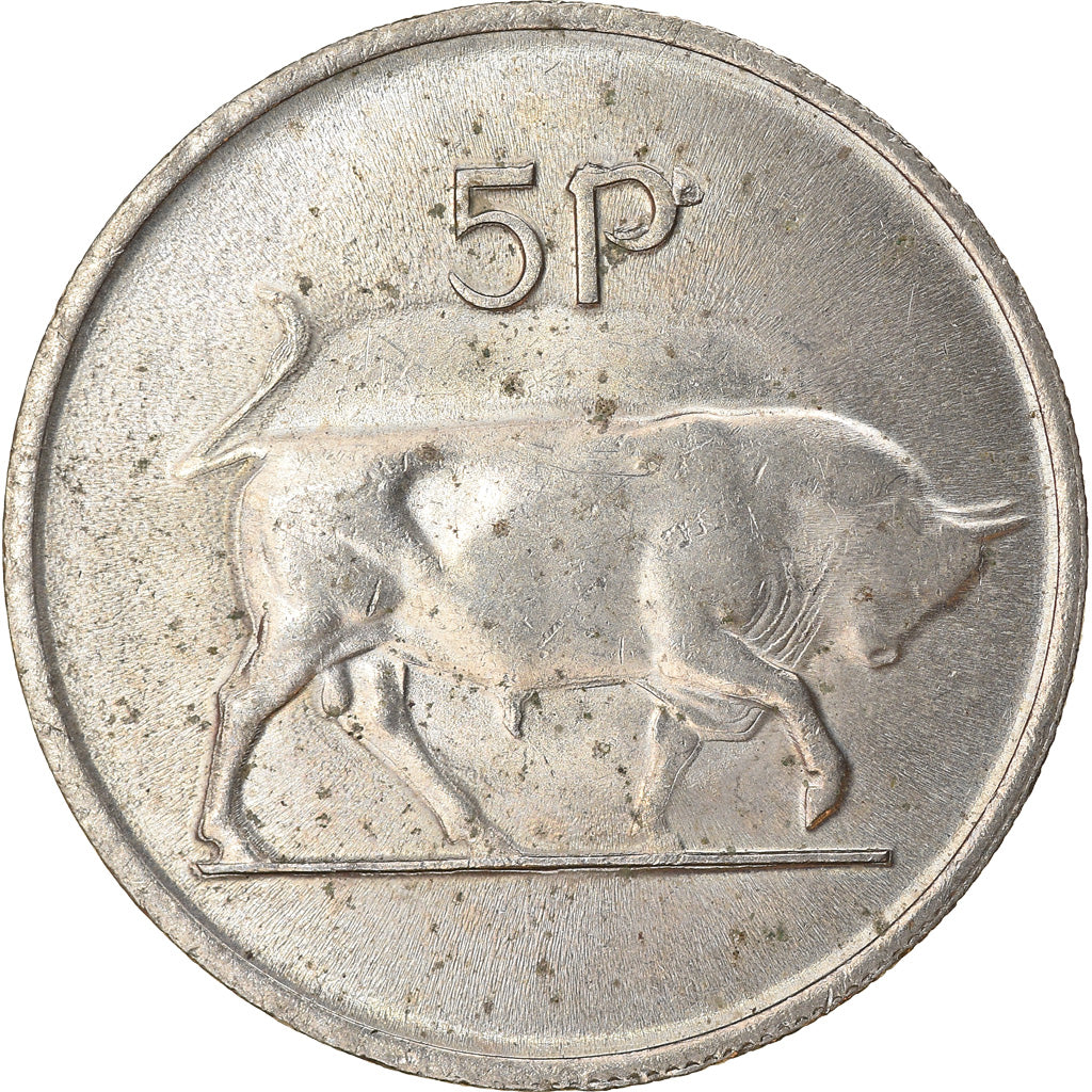 Coin, IRELAND REPUBLIC, 5 Pence, 1986, EF(40-45), Copper-nickel, KM:22