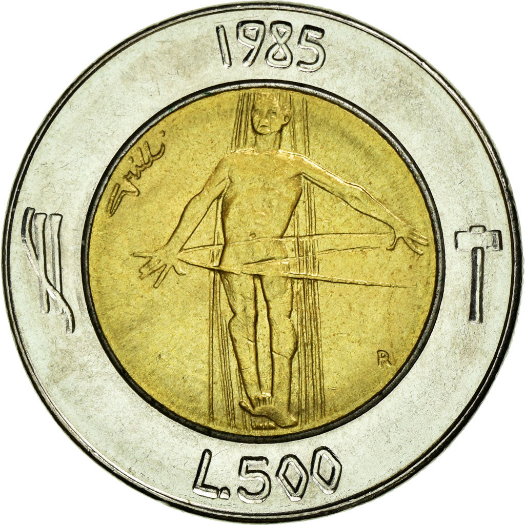 Moneta, San Marino, 500 Lire, 1985, BB+, Bi-metallico, KM:181