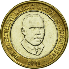 Coin, Jamaica, Elizabeth II, 20 Dollars, 2001, EF(40-45), Bi-Metallic, KM:182