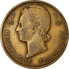 Moneta, Africa occidentale francese, 25 Francs, 1956, MB+, Alluminio-bronzo