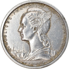 Coin, French West Africa, 2 Francs, 1948, EF(40-45), Aluminum, KM:4, Lecompte:11