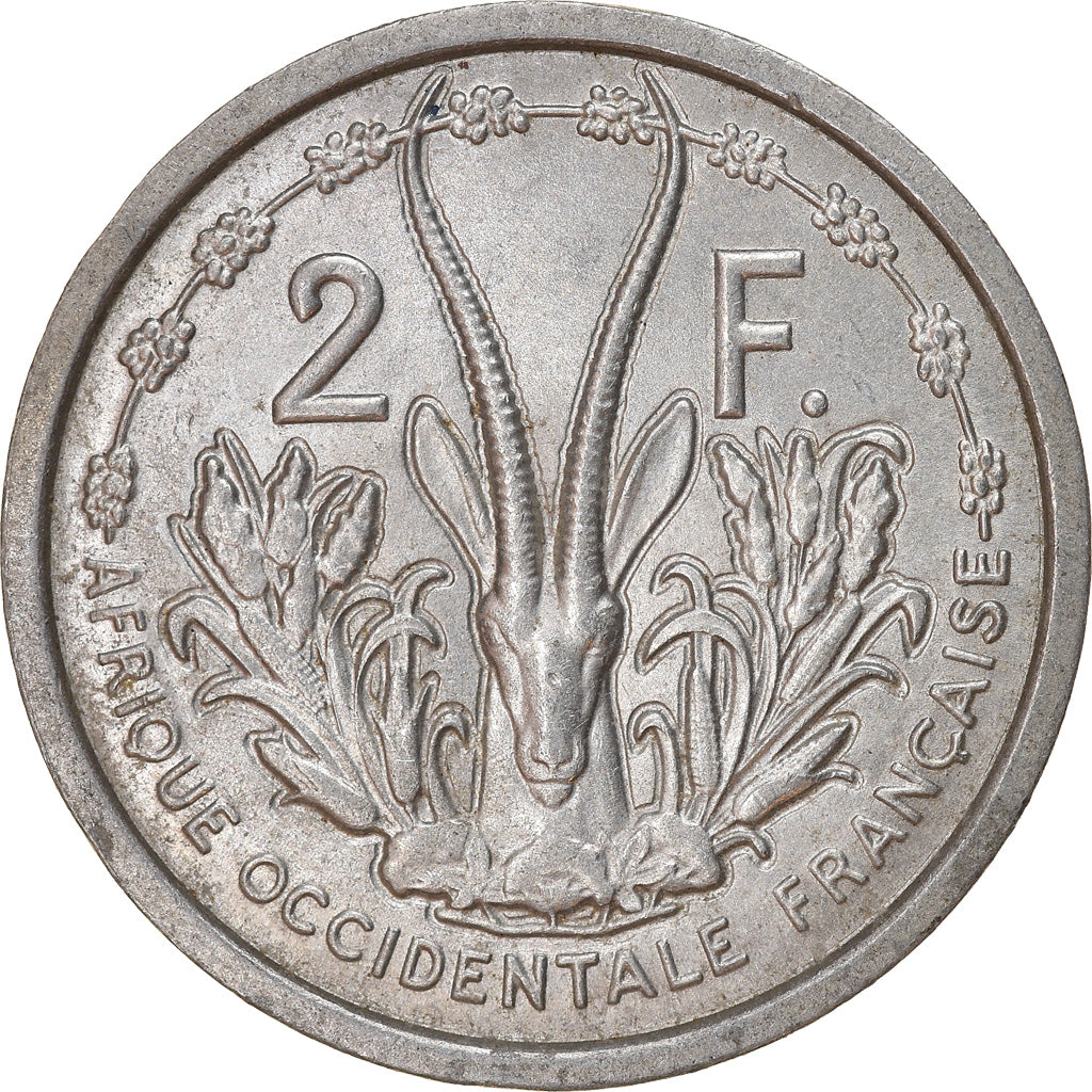 Munten, Frans West Afrika, 2 Francs, 1948, FR+, Aluminium, KM:4, Lecompte:11