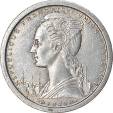 Coin, French West Africa, Franc, 1948, EF(40-45), Aluminum, KM:3, Lecompte:11