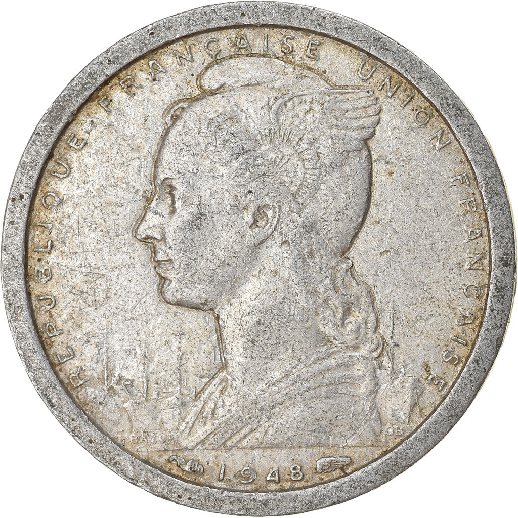 Munten, Frans West Afrika, Franc, 1948, FR, Aluminium, KM:3, Lecompte:11