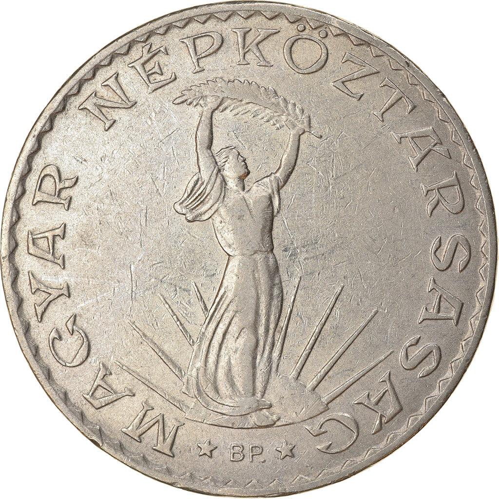 Moneta, Węgry, 10 Forint, 1972, Budapest, VF(30-35), Nikiel, KM:595