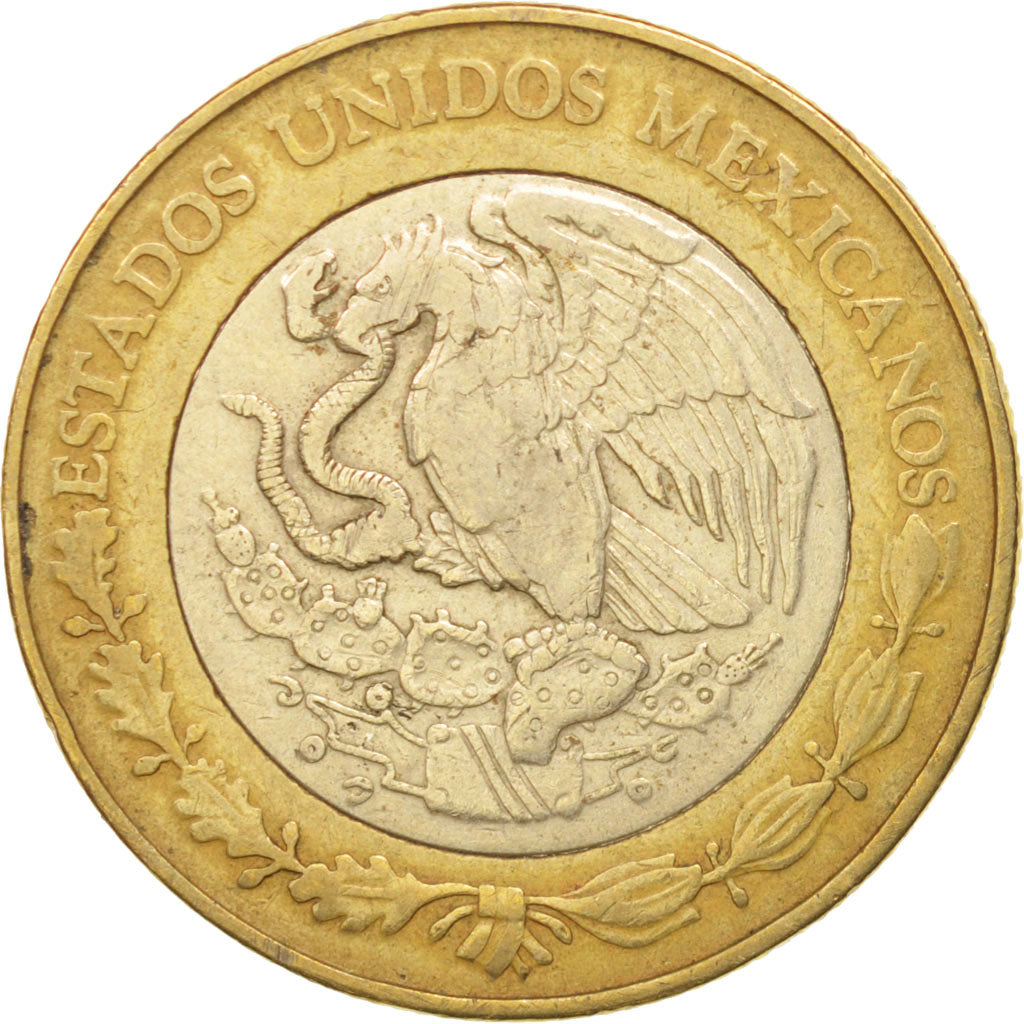 Mexico, 10 Pesos, 1999, Mexico City, EF(40-45), Bi-Metallic, KM:616