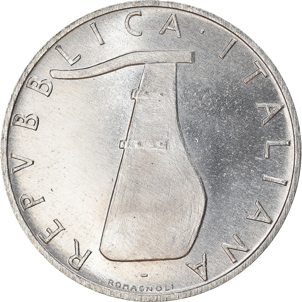 Coin, Italy, 5 Lire, 1968, Rome, AU(50-53), Aluminum, KM:92
