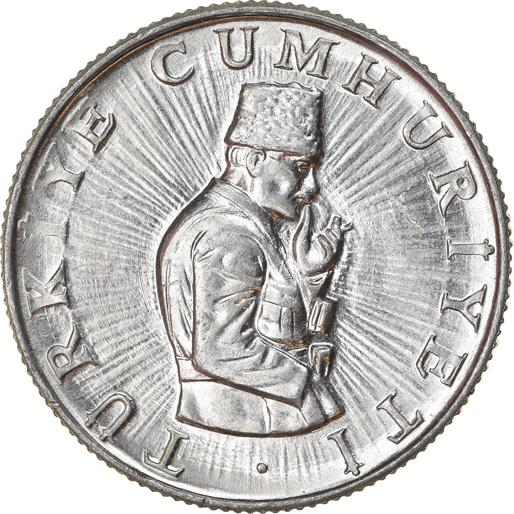 Coin, Turkey, 10 Lira, 1981, MS(60-62), Aluminum, KM:945