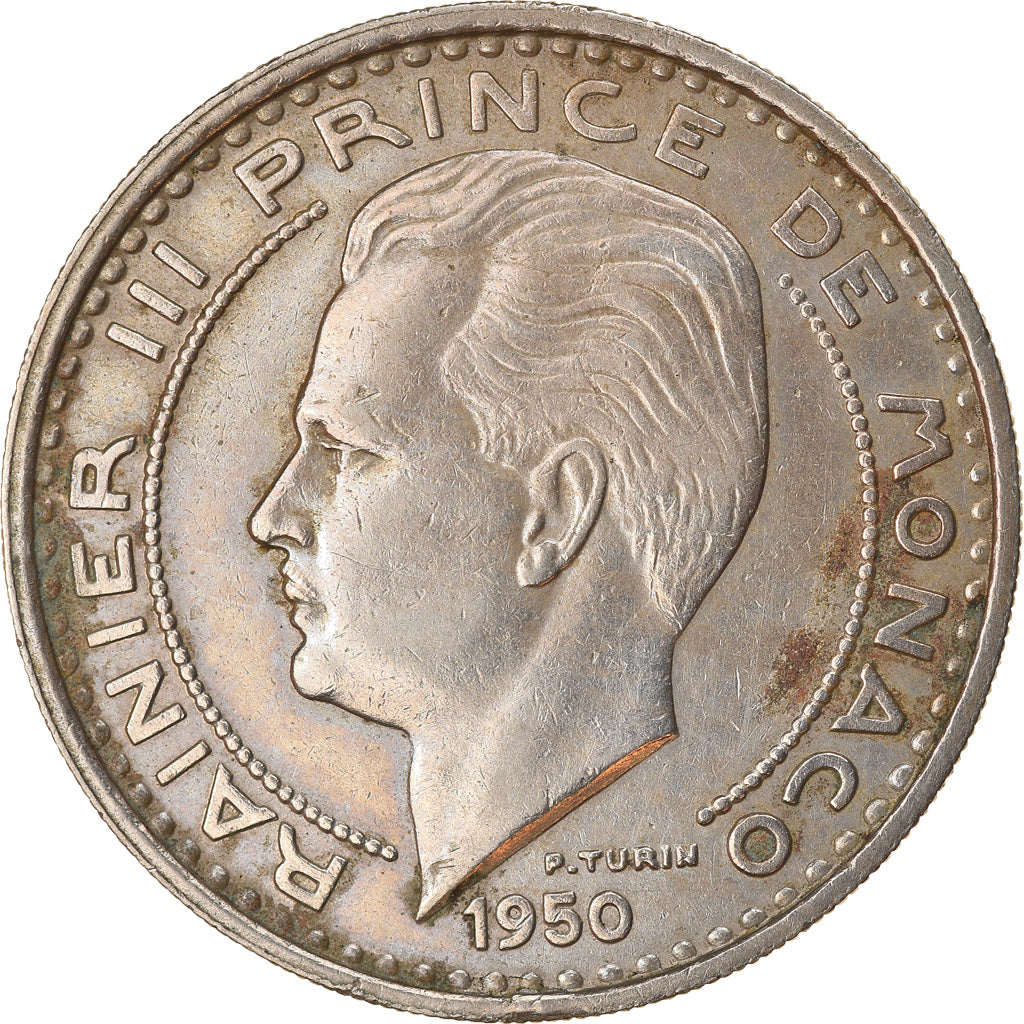 Moneta, Monaco, Rainier III, 100 Francs, Cent, 1950, BB, Rame-nichel, KM:133