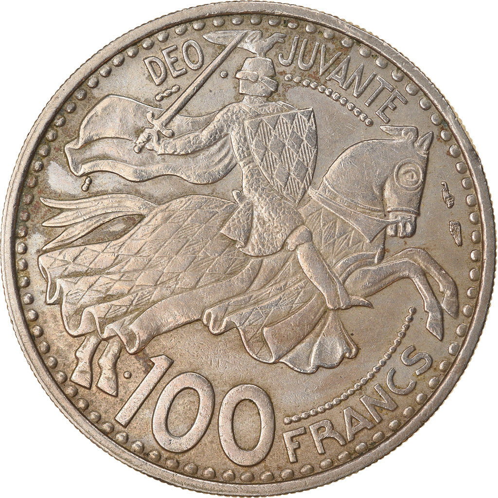 Moneta, Monaco, Rainier III, 100 Francs, Cent, 1950, BB, Rame-nichel, KM:133