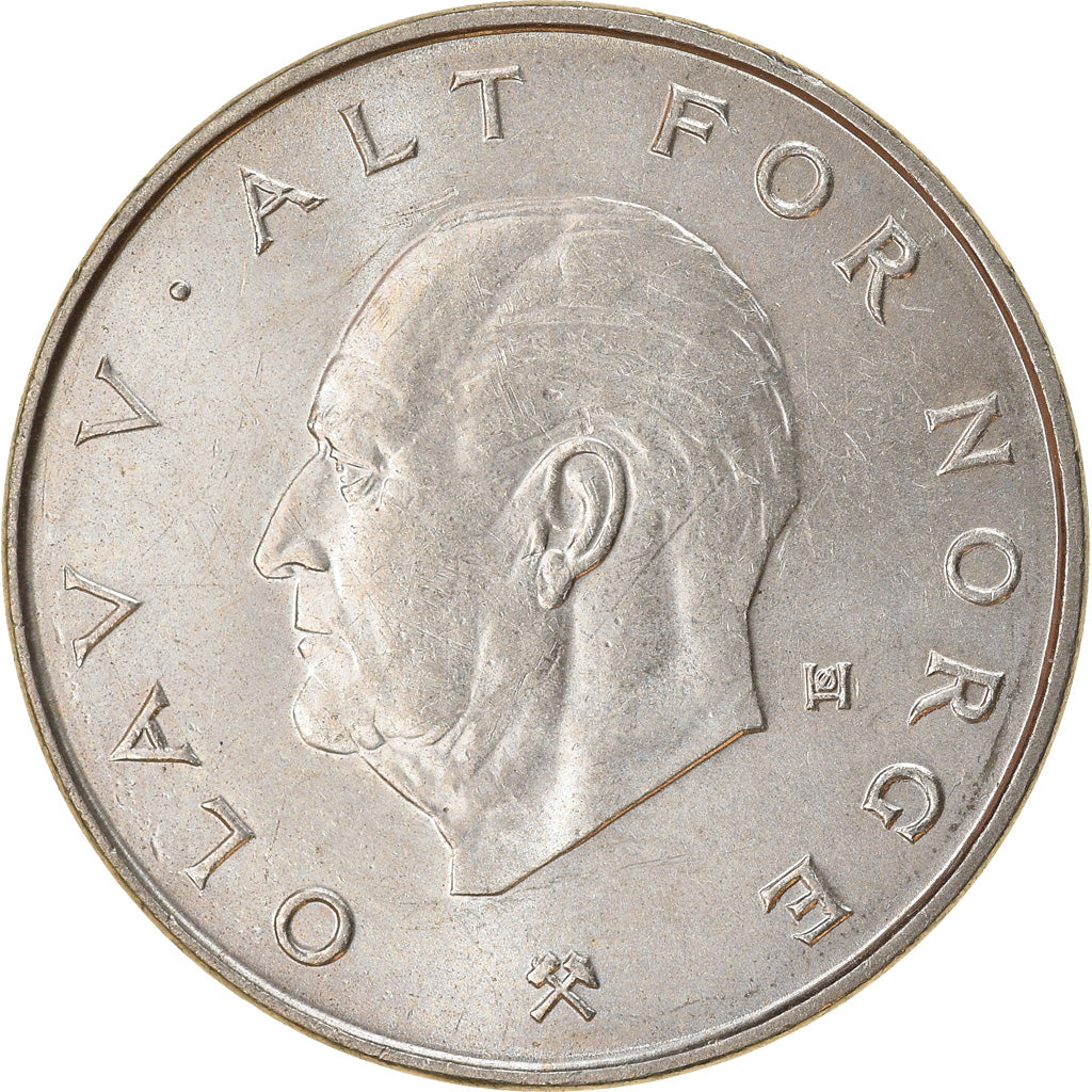 Coin, Norway, Olav V, Krone, 1990, EF(40-45), Copper-nickel, KM:419