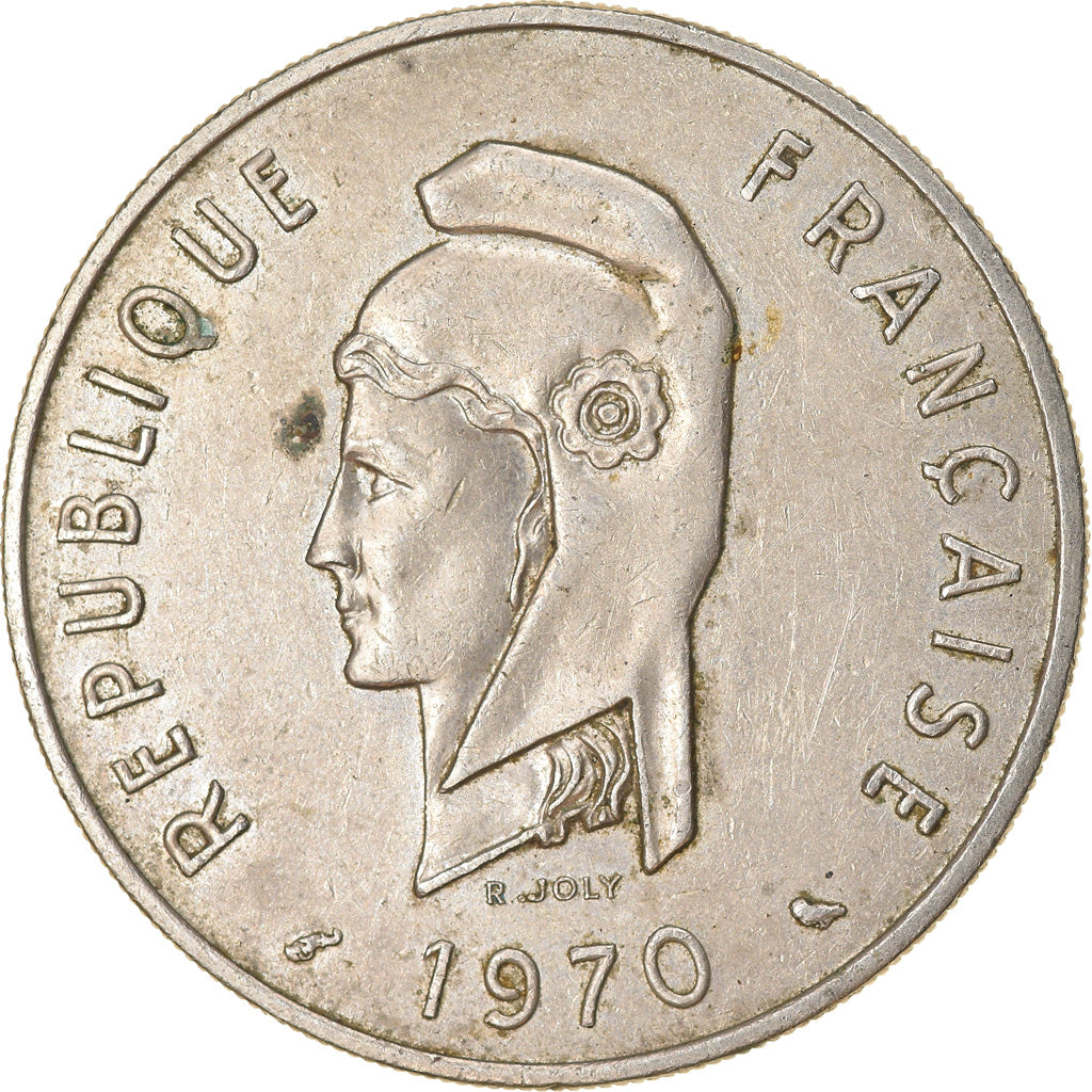 Coin, FRENCH AFARS & ISSAS, 100 Francs, 1970, Paris, EF(40-45), Copper-nickel