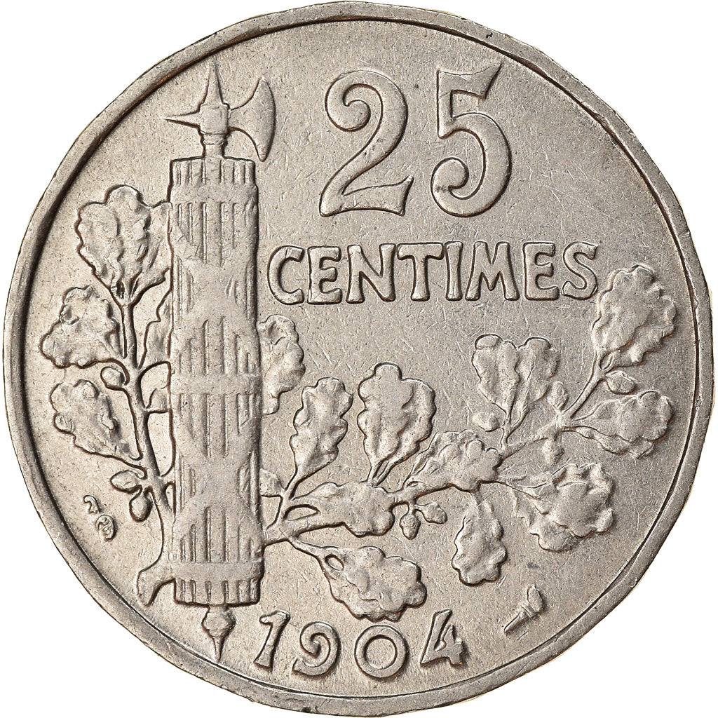 Monnaie, France, Patey, 25 Centimes, 1904, TTB+, Nickel, Gadoury:364, KM:856