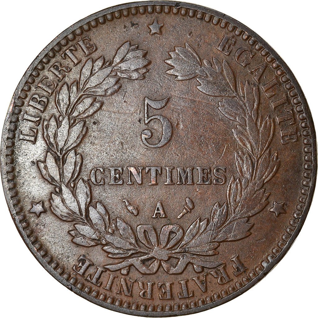 Moneda, Francia, Cérès, 5 Centimes, 1897, Paris, MBC, Bronce, KM:821.1