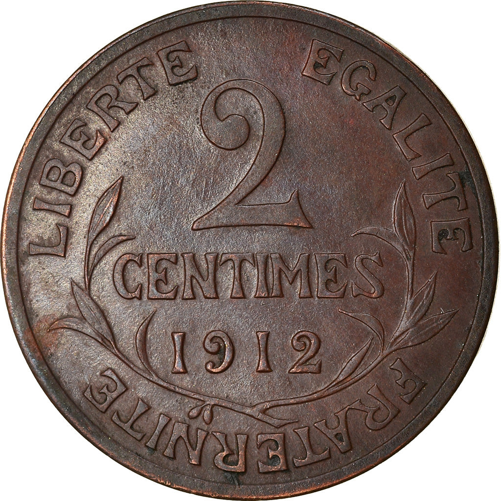 Coin, France, Dupuis, 2 Centimes, 1912, Paris, AU(50-53), Bronze, KM:841