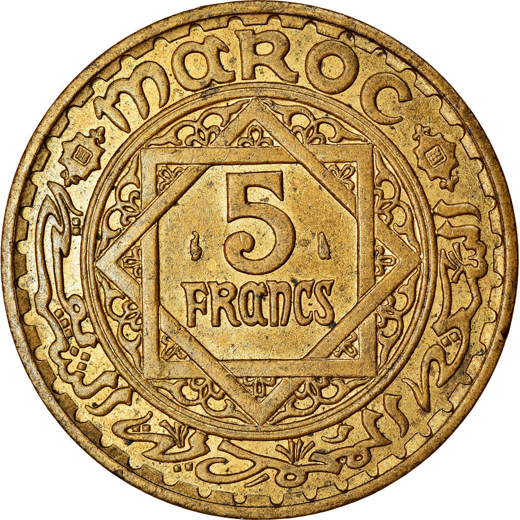 Moneta, Marocco, Mohammed V, 5 Francs, AH 1365/1946, Paris, BB